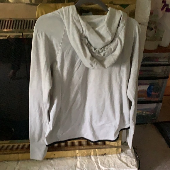 Athleta Light Gray Hooded Sweatshirt M - Picture 3 of 4